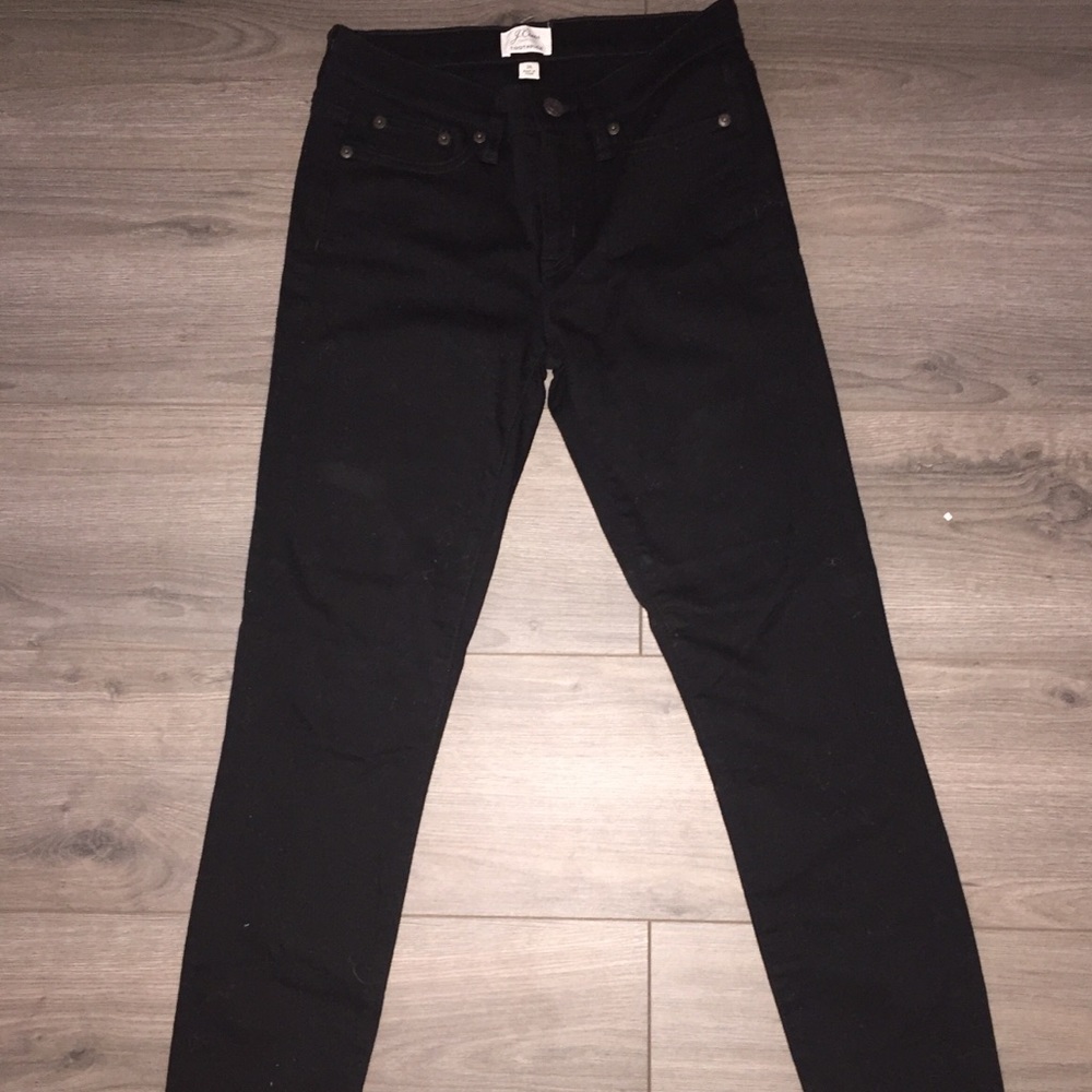 J crew skinny jeans black mid-rise size 26